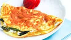 Asparagus Omelette with Goat Cheese