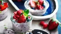 Berry and coconut chia pudding