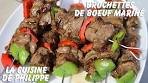 Brochettes de boeuf mariné