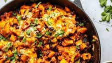 Butternut Squash and Black Bean Enchilada Skillet