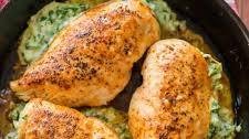 Cheesy Spinach Stuffed Chicken Breasts