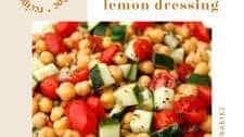 Chickpea Delight Salad with Zesty Lemon Dressing