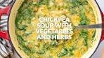 Chickpea Soup With Vegetables & Herbs