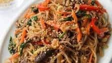 Easy Simple Japchae (Korean glass noodle stir-fry)