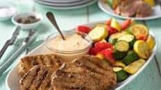 Eye of Round Steaks with Garlic-Yogurt Marinade