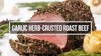 Garlic herb crusted roast beef