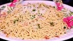 Garlic Spaghetti with Olive Oil - Spaghetti Aglio e Olio Recipe