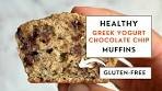 GLUTEN-FREE Greek Yogurt Chocolate Chip Muffins