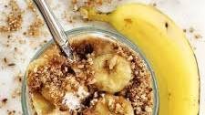 Greek Yogurt Parfait, Bananas Foster Style