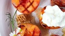 Grilled Peaches with Honey-Lemon Drizzle