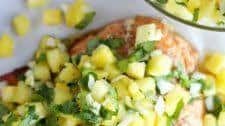 Grilled Salmon with Pineapple Jalapeño Salsa