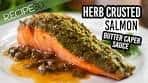 Herb Crusted Salmon With Butter Caper Sauce