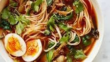 Kimchi Noodle Soup With Wilted Greens