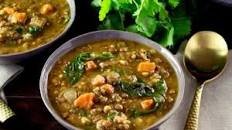 Lentil Spinach Soup with Lemon