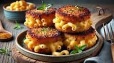 Mac and Cheese Cakes on the Grill