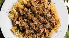 Pressure Cooker Beef Stroganoff