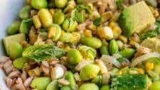 Skillet Charred Corn and Edamame Salad