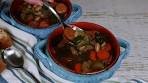 Spicy Sausage and White Bean Soup with Spinach