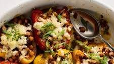 Stuffed Peppers With Chickpeas and Cheese