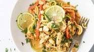 Thai Chicken Zucchini Noodles with Spicy Peanut Sauce