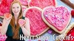 Valentine's Day Heart-Shaped Sugar Cookies | with ...