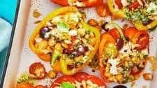 Vegetarian Stuffed Peppers with Basil Vinaigrette