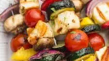Veggie Kabobs with Halloumi
