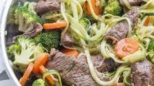 Zucchini Noodle Stir-Fry with Beef