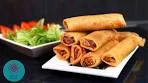 😋Crispy Vegetarian Spring Rolls 🌯