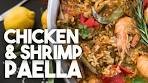 🥘 Chicken & Shrimp PAELLA | With SAFFRON & BOMBA rice ...