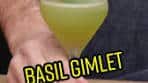 Basil Peach Gimlet Recipe | Vodka Basil Lime Cocktail