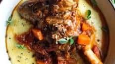 Braised Lamb Shanks with Creamy Polenta