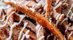 Cinnamon Sugar Sweet Potato Fries with Vanilla Icing Dip