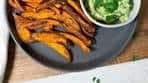 Claire Hodgins | Crispy baked sweet potato fries + creamy ...