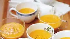 Cream of Carrot and Rutabaga Soup with Maple Syrup