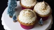 Eggnog Cupcakes with Whipped Eggnog Buttercream