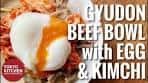 HOW TO MAKE GYUDON BEEF BOWL WITH KIMCHI AND ...