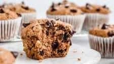 Healthy Chocolate Chip Zucchini Muffins (gluten free!)