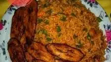 JOLLOF RICE AND FRIED PLANTAIN ❤️