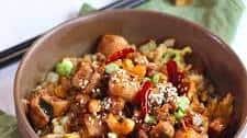 Kung Pao Chicken with Fried Cauliflower Rice