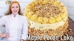 Maple Pecan Cake Recipe with Maple Buttercream