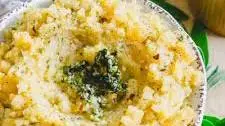 Mashed Rutabaga with Garlic Herb Butter