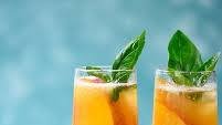 Peach Basil Vodka Fizz