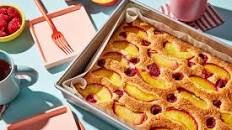 Peach Melba Snacking Cake