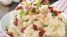 Roasted Garlic and Bacon Mashed Potatoes