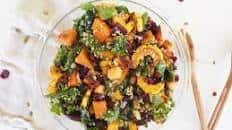 Roasted Roots and Squash Salad with Kale and Quinoa