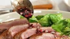 Seared Duck Breast with Pomegranate Reduction