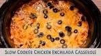 Slow Cooker Chicken Enchilada Casserole