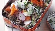 Smoked salmon, quinoa & dill lunch pot