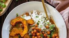 Acorn Squash Curry with Lentils & Roasted Chickpeas